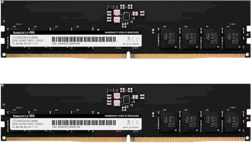 TEAMGROUP Kit Elite DDR5 16GB (2x8GB) 5600Mhz PC5-44800 CL46 Non-ECC Unbuffered UDIMM 288 pinos PC Desktop Memory Module Ram suporta Intel e AMD TED516G5600C46DC01