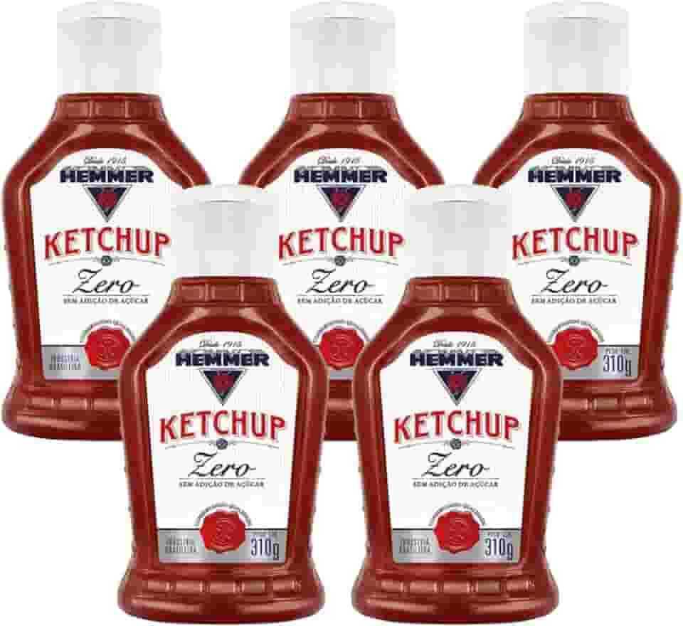 Ketchup Tradicional Zero Açúcar 310g Hemmer (5 X 310g)