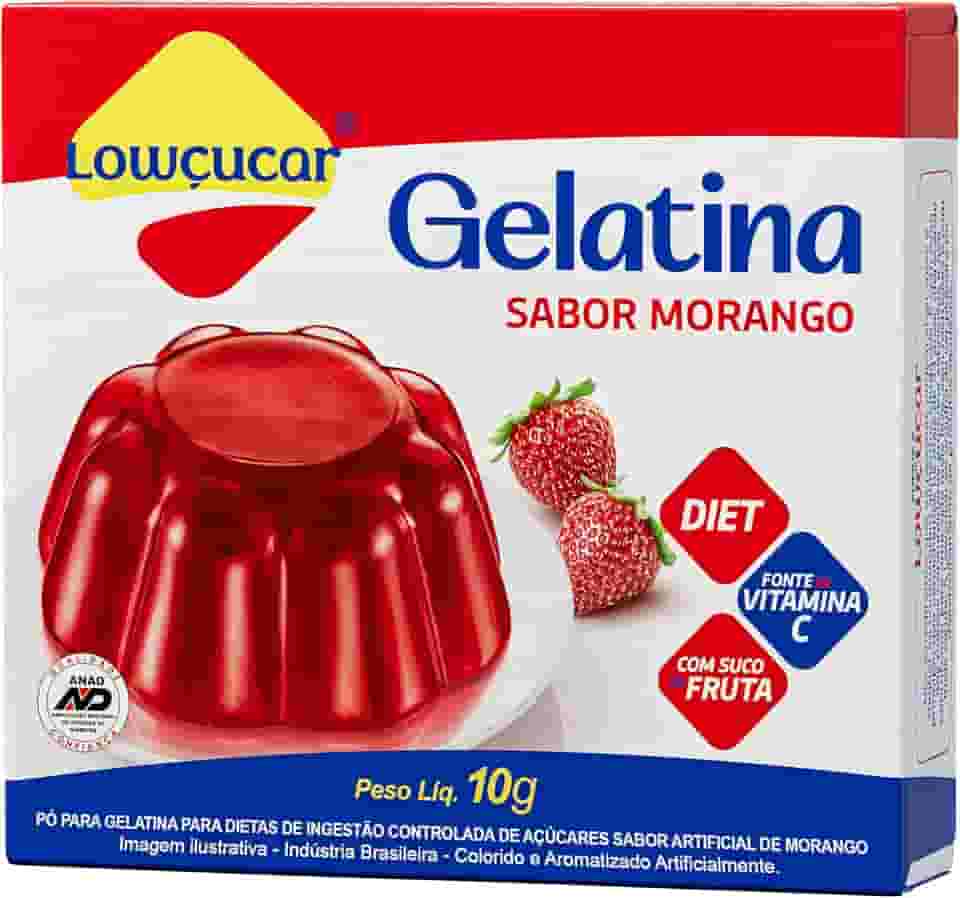 Lowcucar Gelatina Zero Morango 10G