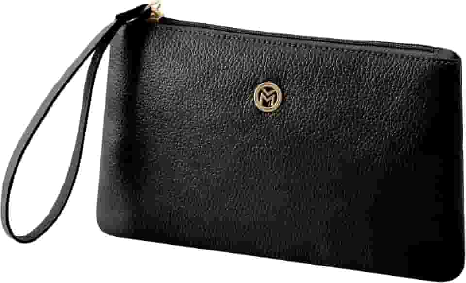 Bolsa Carteira Clutch Feminina de Couro Bovino Legítimo c/Fechamento em Zíper Mariart Cambará