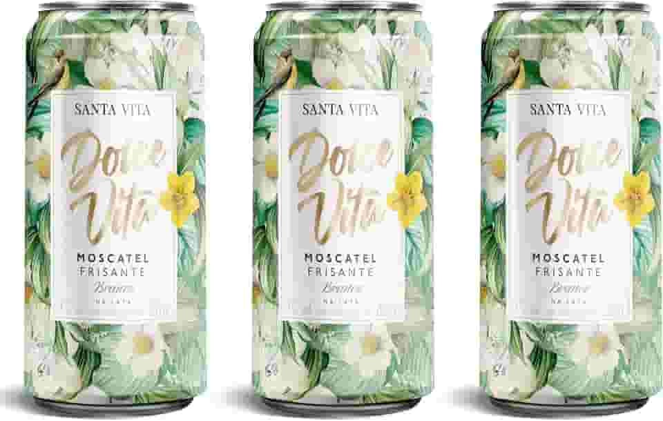 Vinho Branco Frisante Santa Vita Moscatel (3 Latas de 269ml)