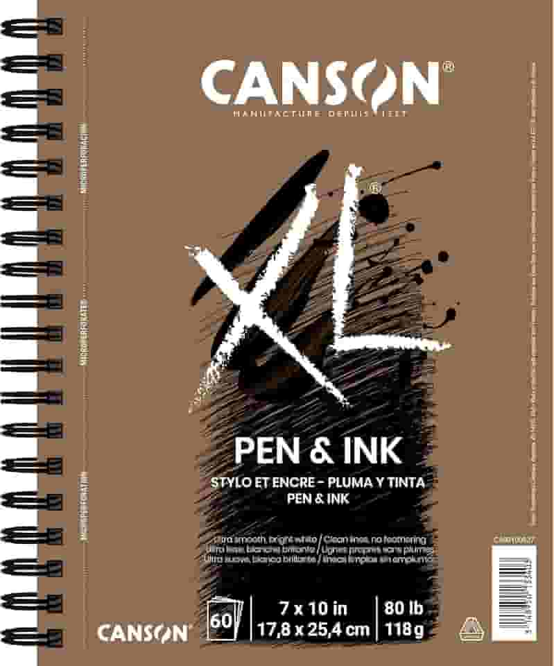 Papel Canson XL série Pen & Ink, branco, 17,8 x 25,4 cm