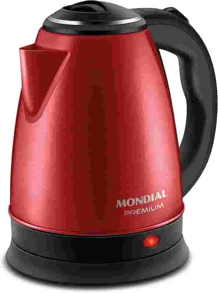 Chaleira Elétrica Pratic, Mondial, Vermelho/Inox, 1200W, 110V - CE-06-R