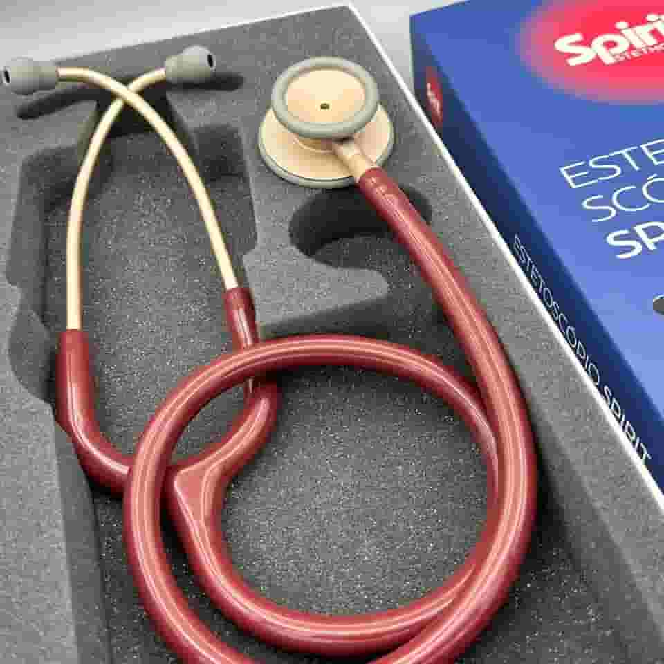 Estetoscópio Spirit MD Pro-Lite Adulto Vinho com Champanhe