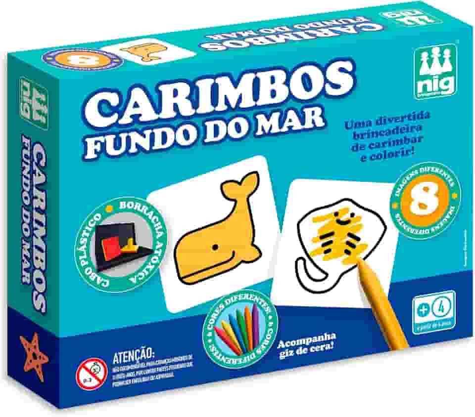 Nig Brinquedos Carimbo Didático Fundo do Mar e Acessórios 28 Peças