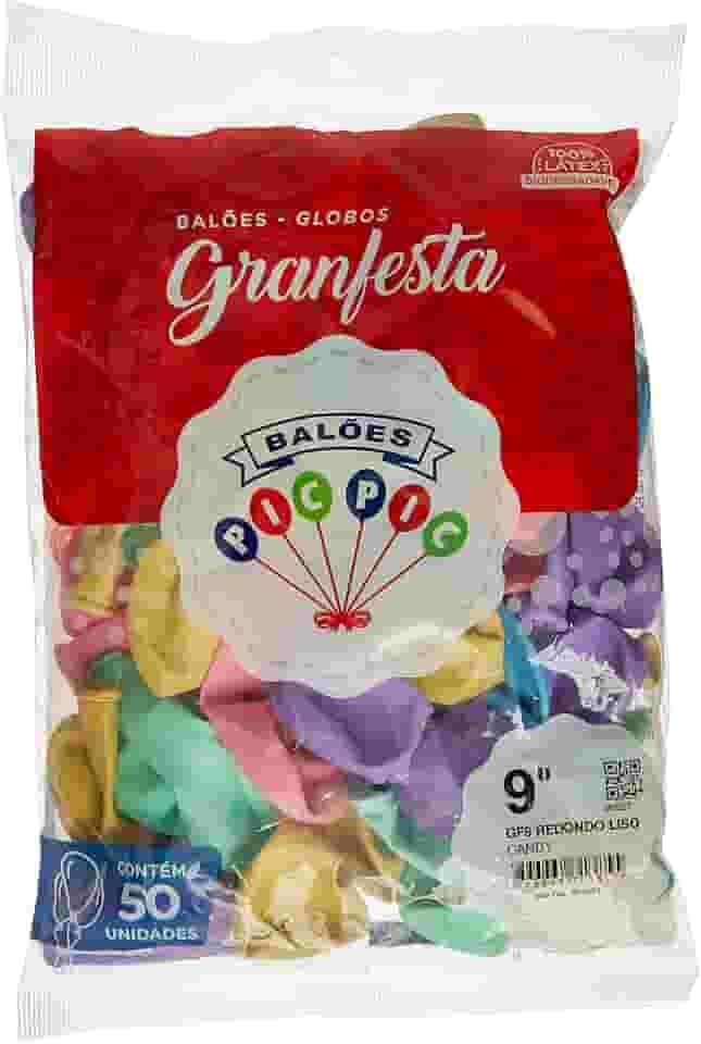 RIBERBALL Balao Gran Festa N.090 Candy - Pacote Com 50 Riberball