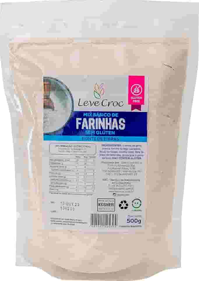 Mix Básico de farinhas sem glúten Leve Croc 500g