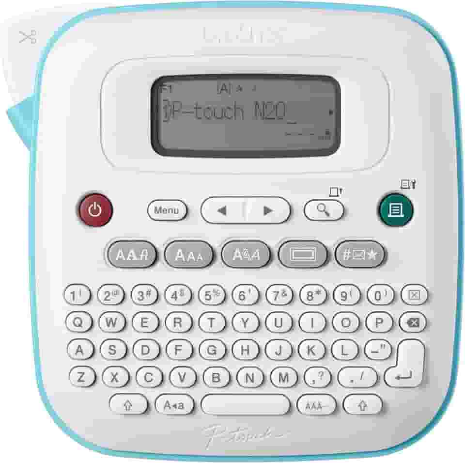 Brother P-Touch PT-N20 Criador de etiquetas de mesa pessoal, portátil, portátil e impresso em P-Touch Btag ~½' (12 mm) fitas de etiquetas coloridas de largura, etiquetas personalizadas