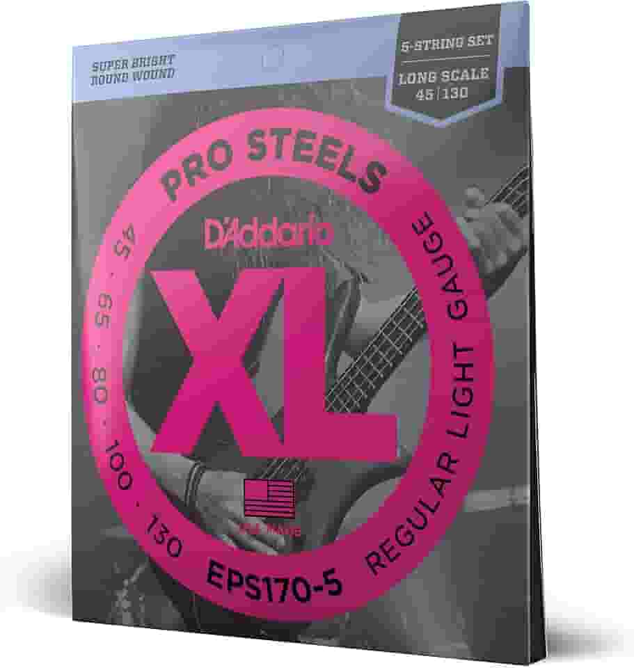 Encordoamento Para Baixo 5 Cordas Escala Longa .045-.130 D'Addario XL ProSteels EPS170-5 5C