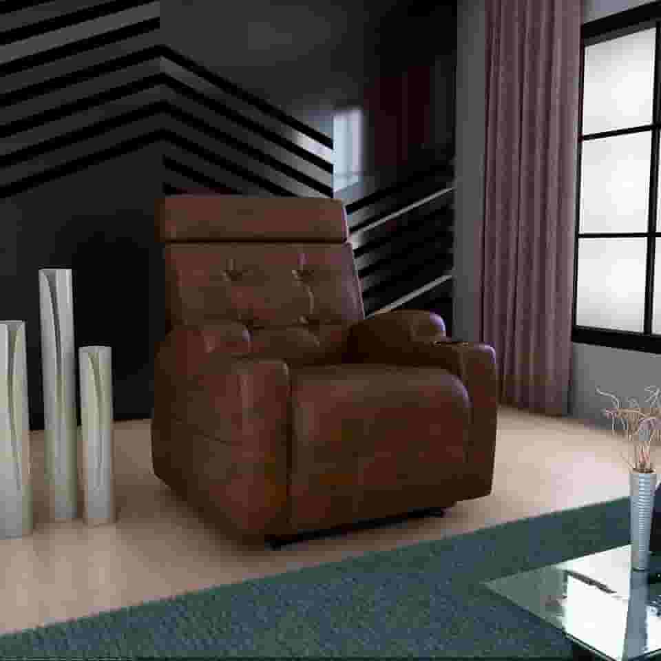 Poltrona Do Papai Reclinável Elétrica Com Usb e Porta Copos - Cherokee (Corino Marrom Whisky)