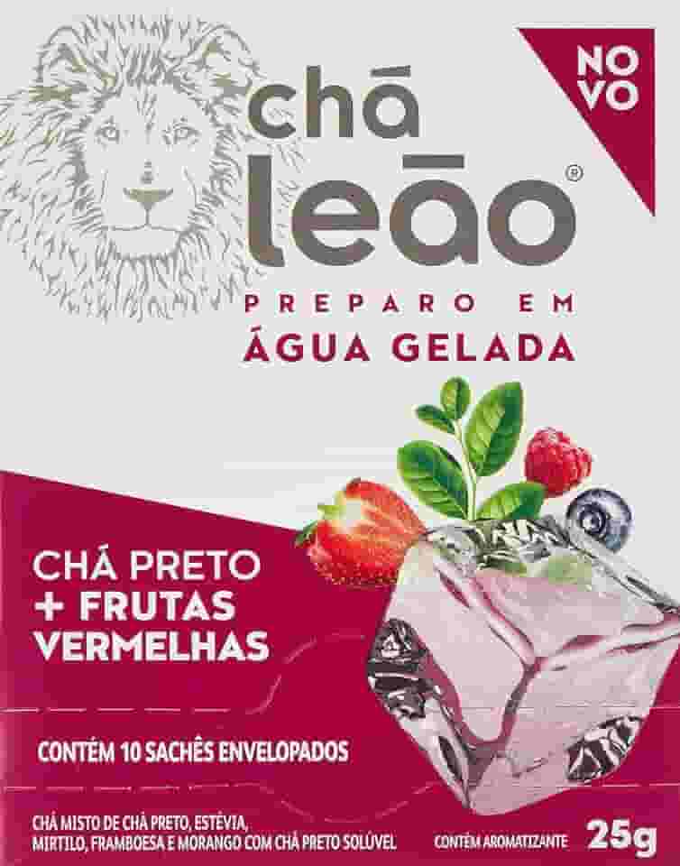 Leão Chá Gelado Chá Preto E Frutas Vermelhas 10 Sachês