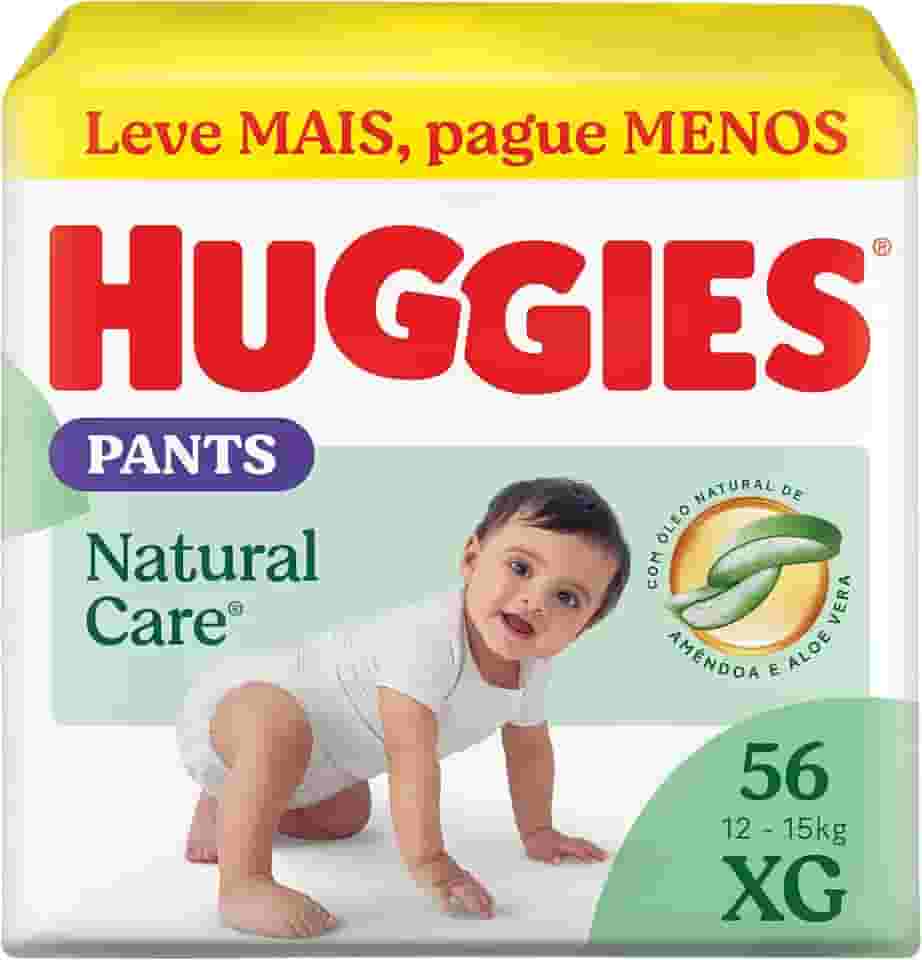 Huggies Fralda Pants Premium Natural Care XG - 56 Fraldas