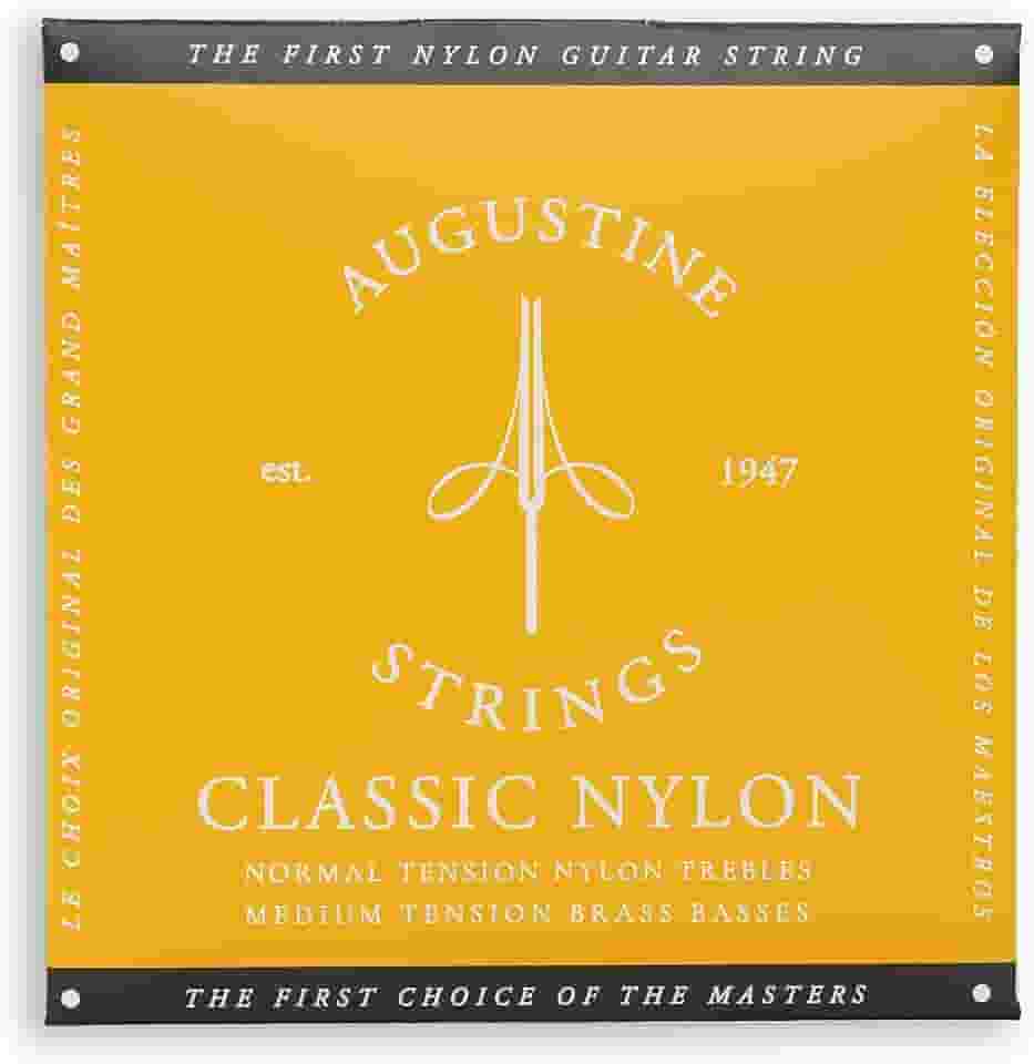 Augustine Strings Classic Gold - Cordas de guitarra clássica de tensão média - A corda de nylon original - 1 conjunto