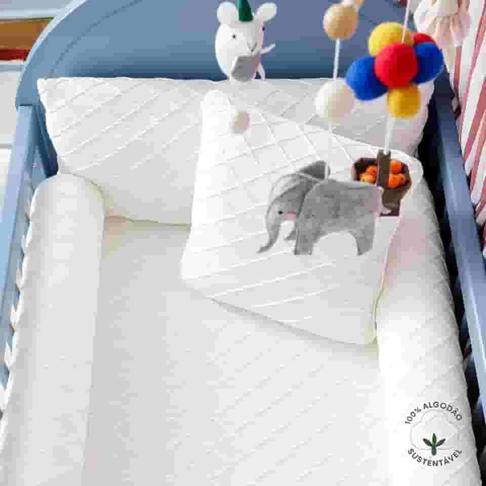 Kit Enxoval Berço 06 Peças em Tricot Algodão Sustentável Cozy Cottage Cream – Aime Baby