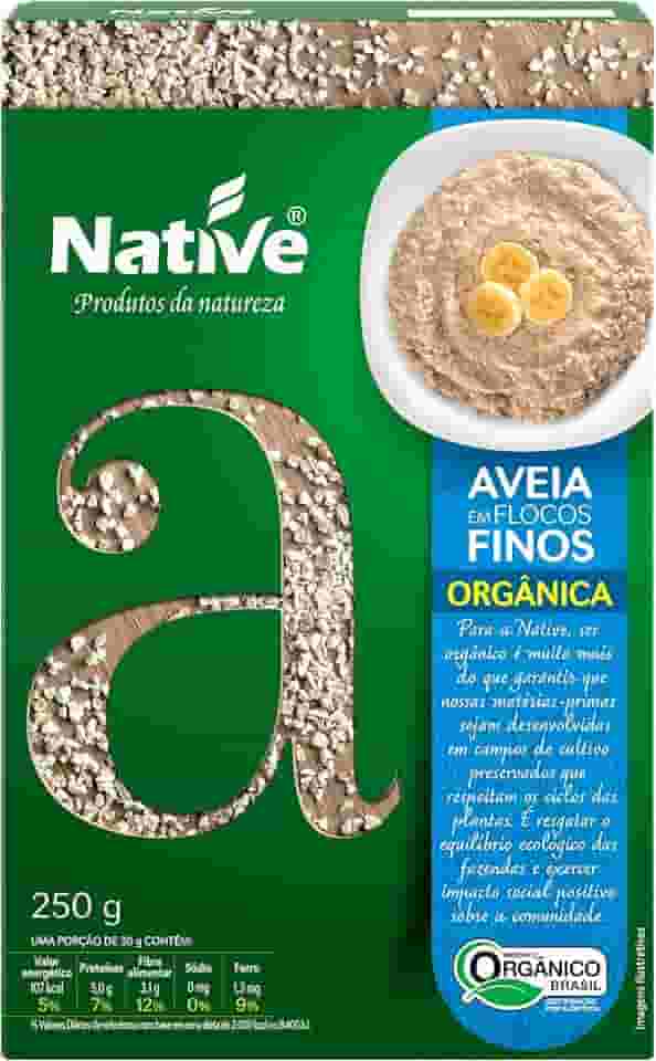 Aveia em Flocos Finos Orgânica, Native, 250 g