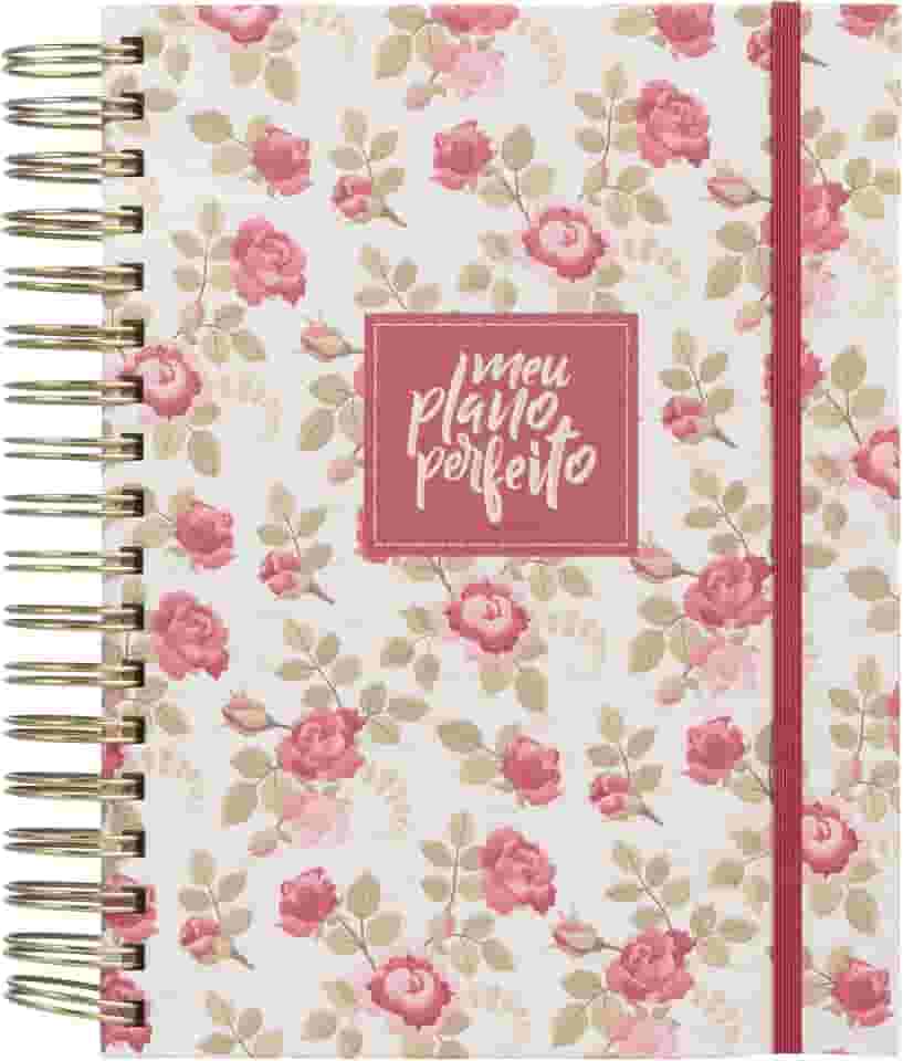 Meu plano perfeito, planner sem data com capa de tecido, capa Vintage | Planner 2026