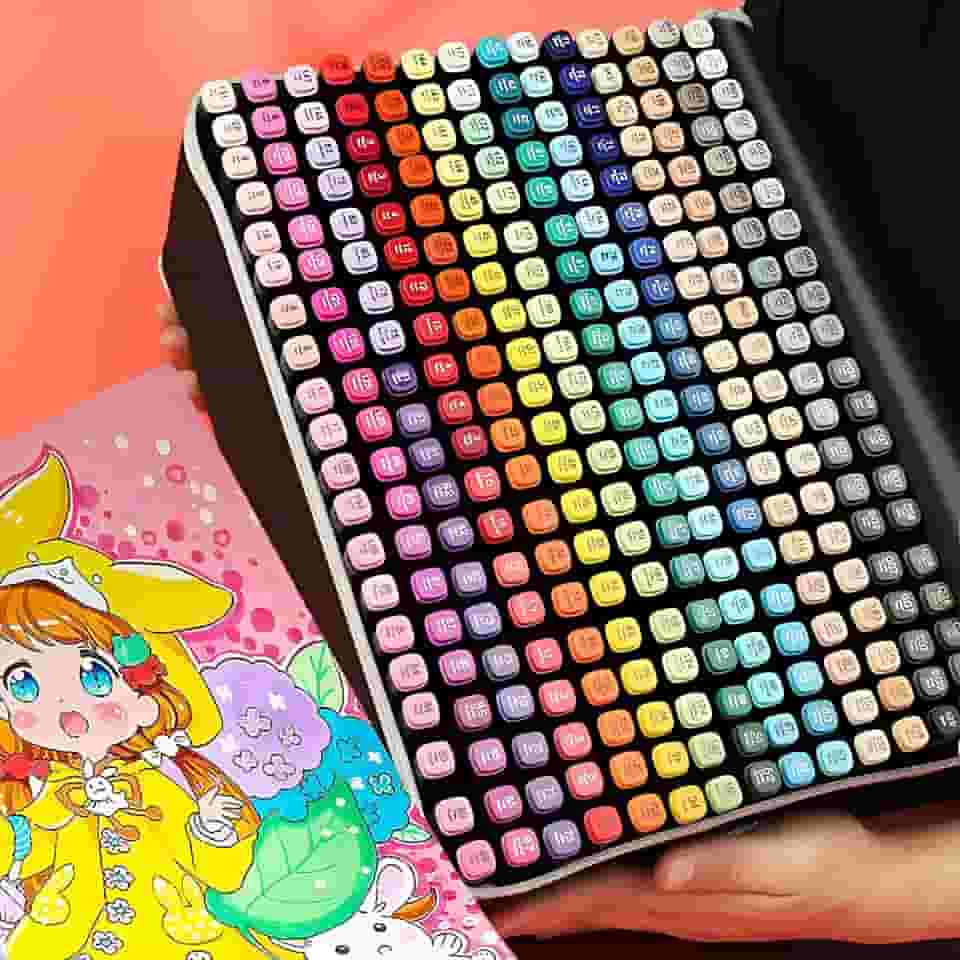 Kit De Maleta De Canetinhas Touch Coloridas Ponta Dupla Com 80 Cores Tiktok Para Desenho Lapis Marcador Profissional E Escolar Duas Pontas Hidrográfica