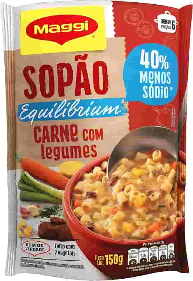 MAGGI Equilibrium Sopão Carne com Legumes Sachê 150g