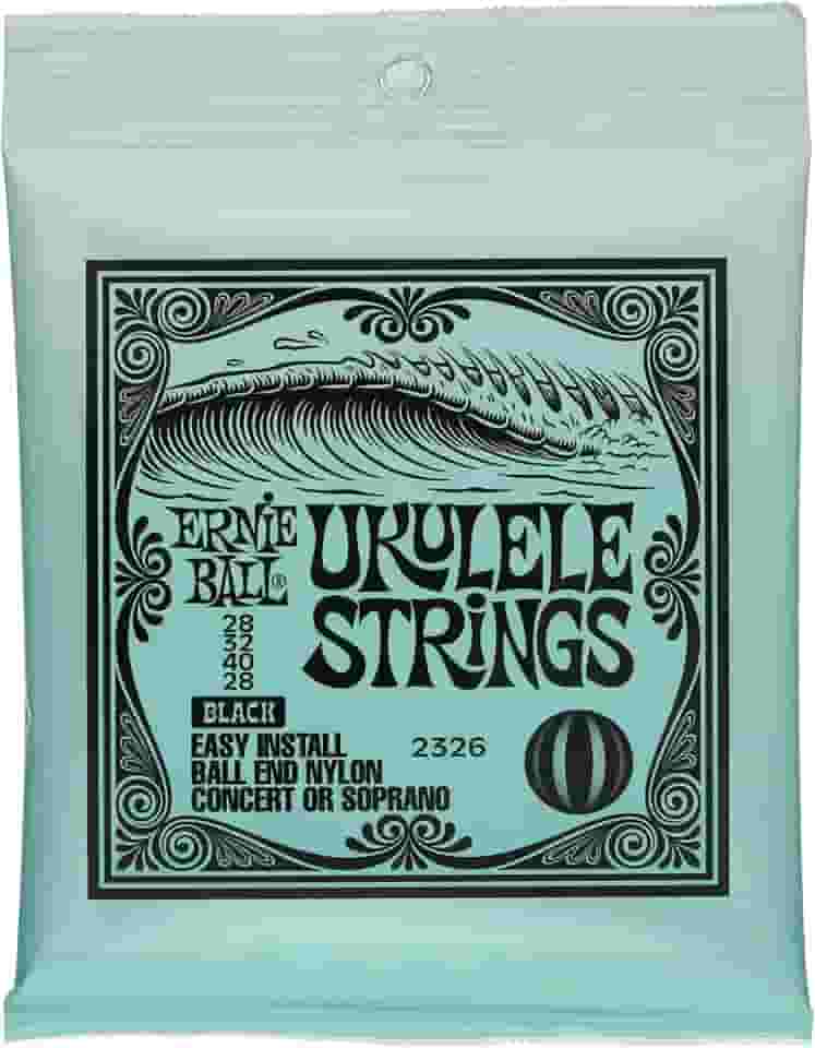 Ernie Ball Ukulele Ball End Nylon Strings, Black (P02326)