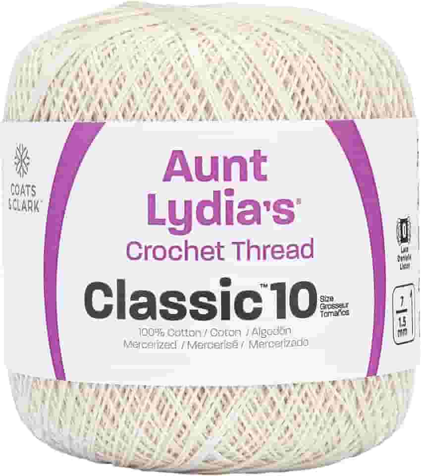 Red Heart Linha de crochê clássica, pacote com 1, branco antigo, 300 m