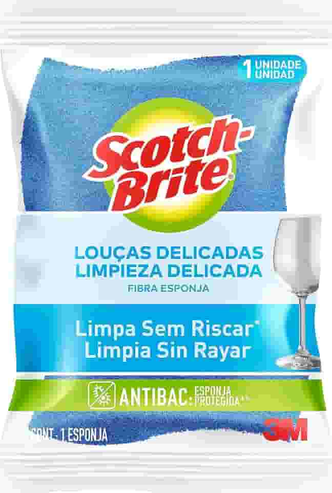 3M, Scotch-Brite, Esponja Não Risca, 1 Unidade - Azul