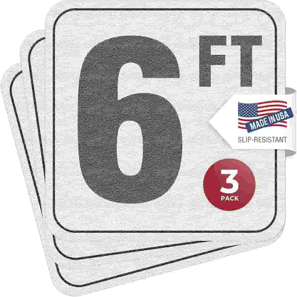 Aquatic Custom Tile, Marcadores de profundidade de piscina de 1,8 m, adesivos de vinil de 15 x 15 cm, marcadores de número de piscina, sinalização de segurança de piscina, adesivos adesivos de