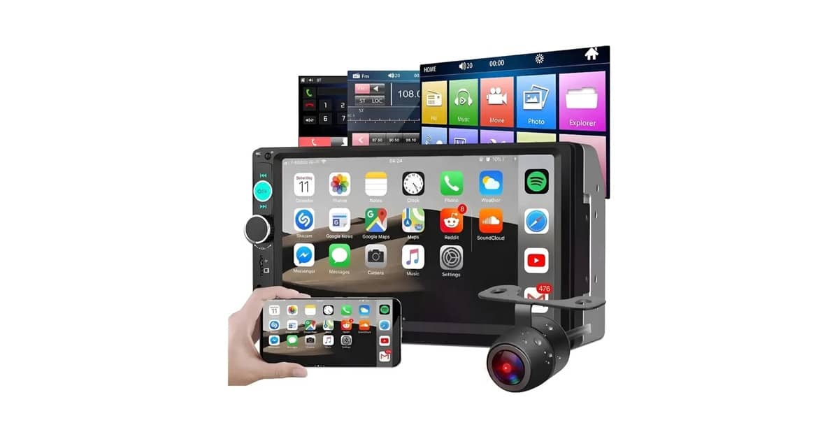 Melhor Central Multimídia 2 Din: 7 Opções com Tela Touch e Bluetooth