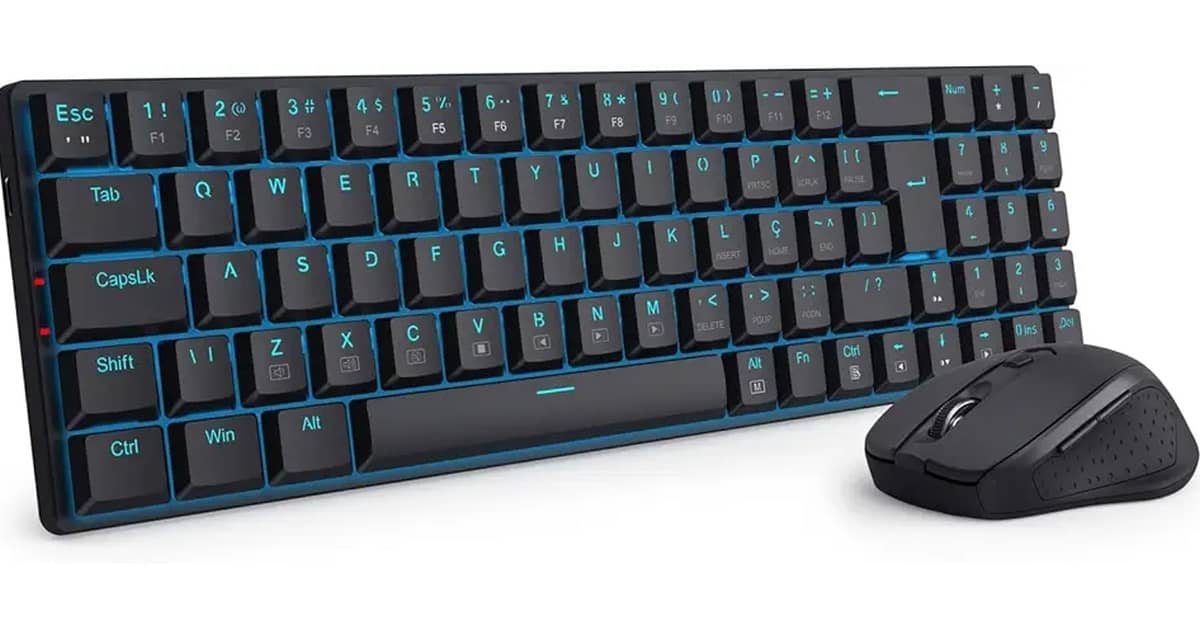 Melhor Kit Teclado e Mouse Gamer Sem Fio Com RGB