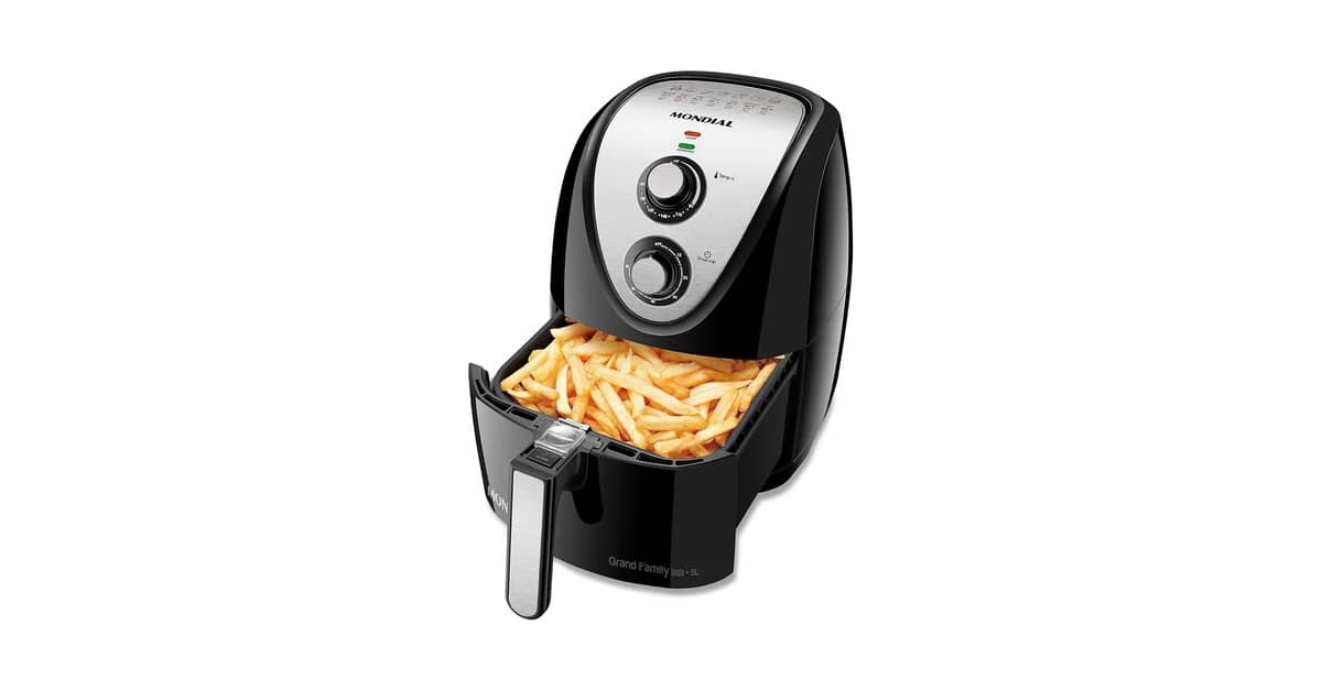 Qual Air Fryer de 5 litros consome menos energia por hora? 8 Modelos