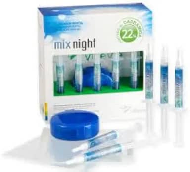 Kit Clareador Dental Uso Caseiro Mix Night 22% com 5 seringas Villevie