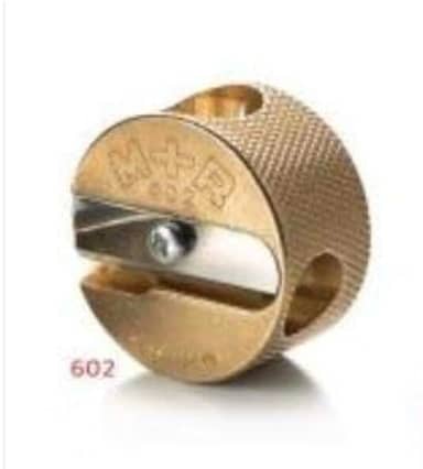 Mobius + Ruppert (M+R) Apontador de lápis de latão - escolha entre 4 formas! Feito na Alemanha - o melhor do mundo! (600 - cunha única)