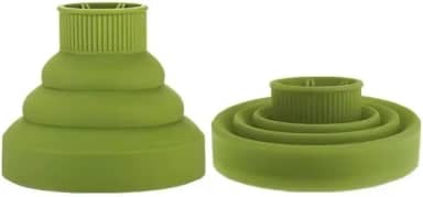 Difusor de Cachos, Difusor Cabelo com Definidor em Silicone Retrátil, com Boca Flexível Profissional, Fácil de Transportar(1 x Verde)
