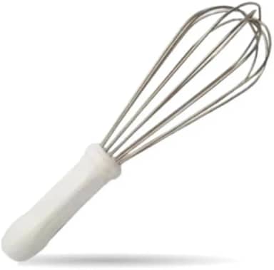 Batedor Fouet Inox Profissional Branco 25cm 30cm 35cm 40cm Fue Creme Clara Bolo Massa(25cm)