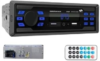 Rádio Automotivo, MP3 Player, Bluetooth / 2 USB/FM - Preto, Aux, Controle Remoto