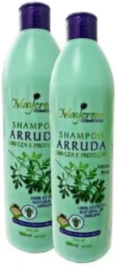 2 Shampoo De Arruda Mata Piolho E Lêndeas Limpeza E Proteção