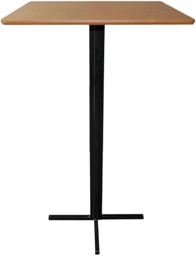 Mesa Bistrô Alta Liso C/Tampo Quadrado 60cm MDF (Canela)