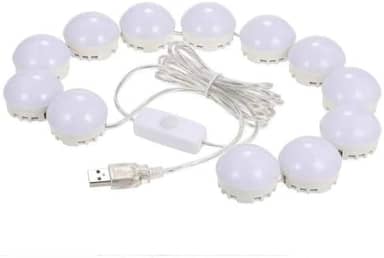Luz de Espelho Usb Maquiagem Make Camarim Led Studio 3 Cores Ajustavel