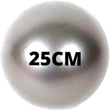 Bola de Yoga 25cm Cinza Pilates Ginastica Exercicio Suiça Fisioterapia PVC Overball