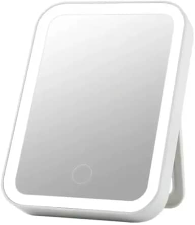 Espelho Maquiagem Com Touch E Borda Luz De Led Mesa Espelho Facial Portátil