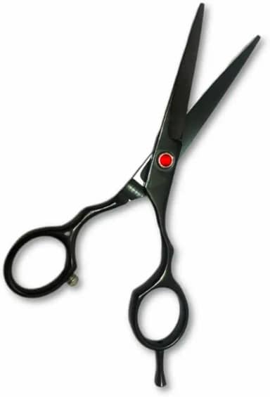 Tesoura Cabelo Profissional, Tesoura Profissional Fio Navalha 6.0 Cabeleireiro Barbeiro Aço Inox, Vários Modelos Disponíveis(Preta)