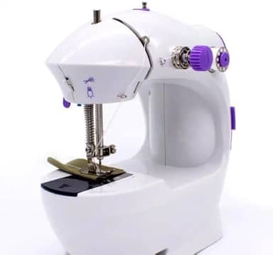 Mini Máquina de Costura Portátil 2 Velocidades Bivolt Com Pedal - Tubarão Stores