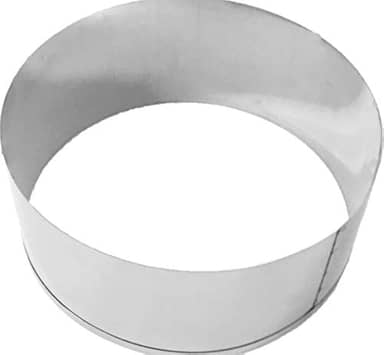 Aro Cortador Redondo Para Montar Bolo 15x10cm Em Inox Chicky