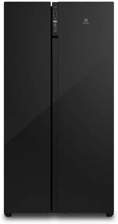 Electrolux Geladeira Electrolux Frost Free Inverter 531L Efficient AutoSense Side by Side Vidro Preto (ES5GB) 220V