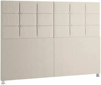 Cabeceira Estofada Com Pé De Cama Box Casal E Queen Modelo, Conforto Luxo, Ideal para Quarto Moderno Brasileiro(Areia,QUEEN 1.60)