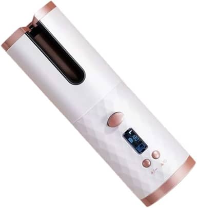 Sem Fio Escova Alisadora Bivolt 5 em 1 - Alisa, Hidrata, Modela, Alinha e Anti-Frizz, Ideal para Cabelos Brasileiros(Branco(Cachos))