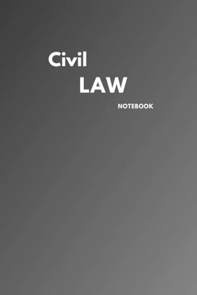 Civil Law Notebook. Writing journal for law school students. 6x9", 120 pages