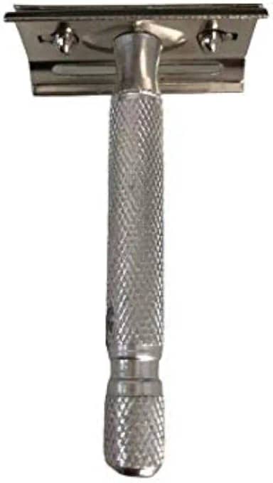 Aparelho de Barbear Antigo de Metal Vintage Prata Unissexo Adulto Consciente do Meio Ambiente Durável