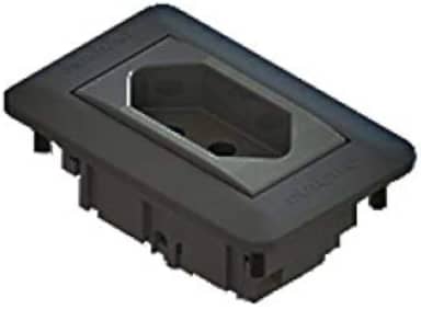 Mini Espelho 1 Tomada 20a Embutir Para Móveis - Preto