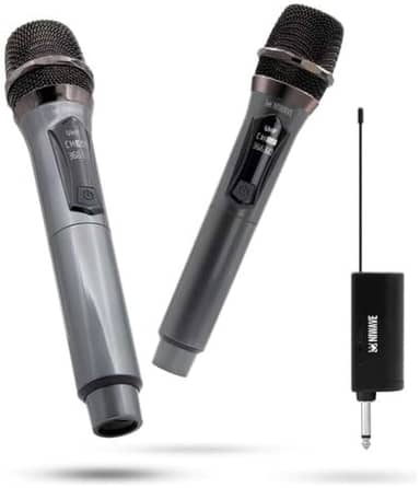 Kit 2 Microfone Sem Fio Profissional Recarregavel Uhf Led Com Receptor Para Karaoke - Para Igreja- Para Eventos - Para Palestras- Niwave