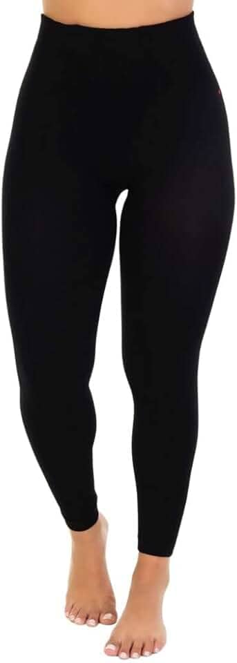 Meia Calça Grossa Térmica para o Inverno Comprida Preta Flanelada